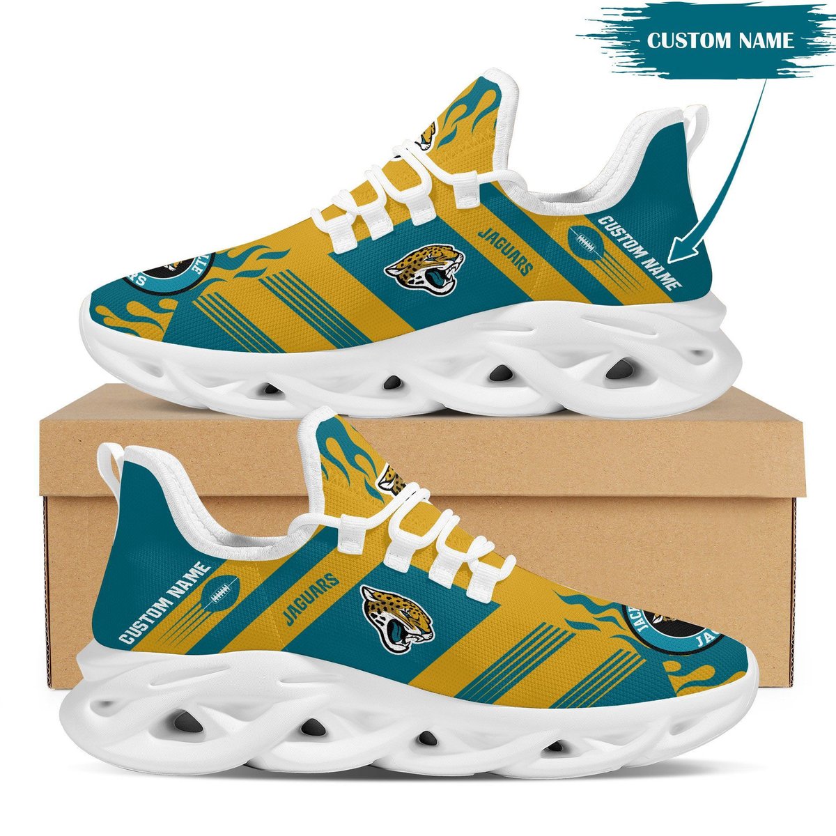 Jacksonville Jaguars Custom Personalized Max Soul Sneakers Running Sports Shoes For Men Women For Men Women