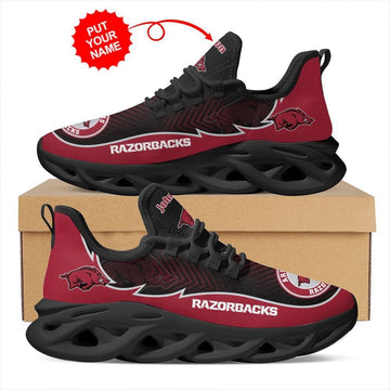 Arkansas Razorbacks Custom Name Personalized Max Soul Sneakers Running Sports Shoes For Men Women For Men Women
