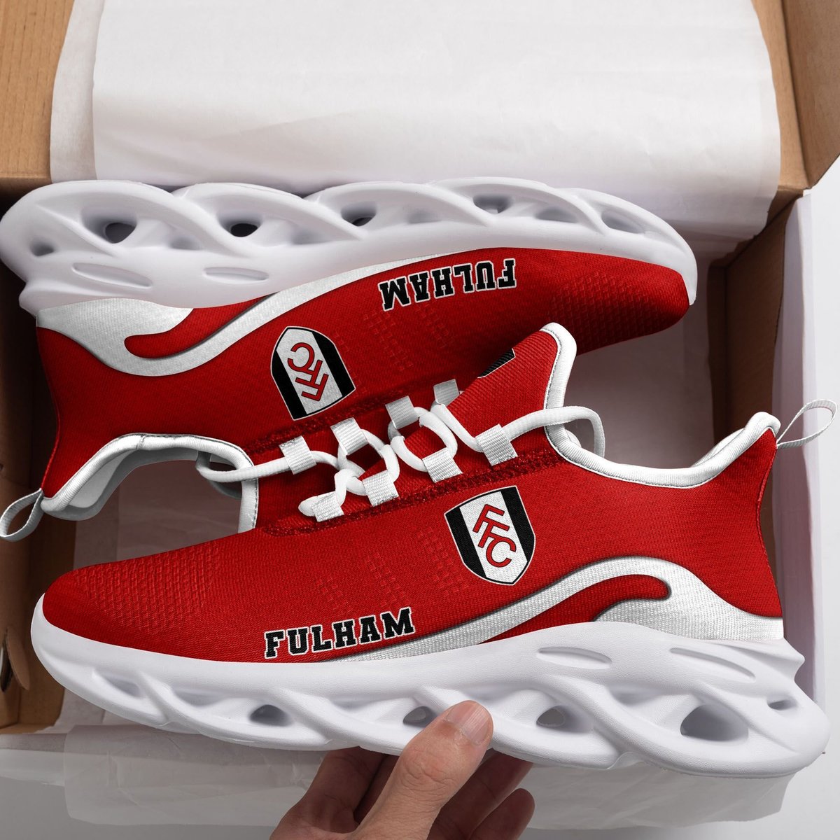 Epl Fulham New Trending D Printed Max Soul Clunky Sneaker Shoes For Men Women