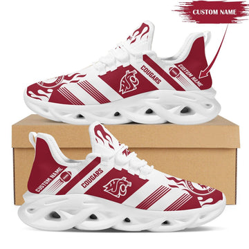 Washington State Cougars Custom Personalized Max Soul Sneakers Running Sports Shoes For Men Women For Men Women