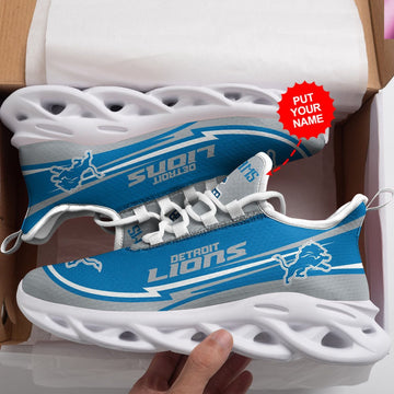 Detroit Lions Custom Personalized Max Soul Sneakers Running Sports Shoes For Men Women For Men Women