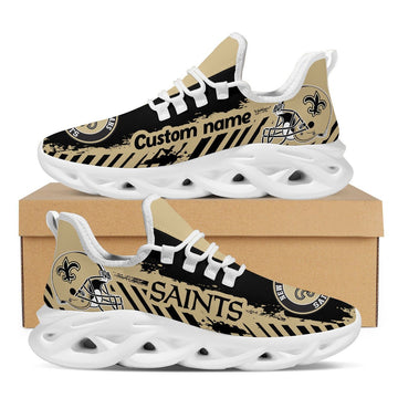 New Orleans Saints Americanfootball Team Helmet Custom Name Personalized Men And Women Max Soul Sneakers Shoes For Fans For Men Women