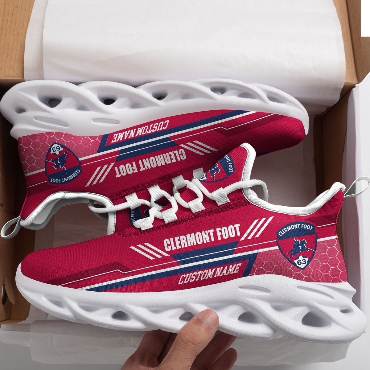 Clermont Foot Custom Personalized Max Soul Sneakers Running Sports Shoes For Men Women Football Fan Football Fan For Men Women