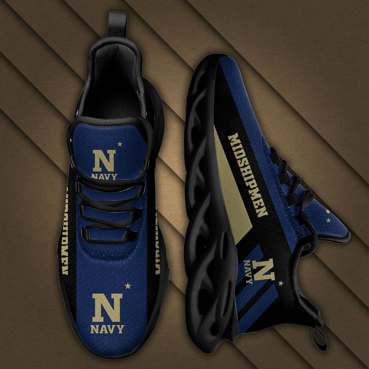 Navy Midshipmen Max Soul Sneakers Running Sports Shoes For Men Women For Men Women