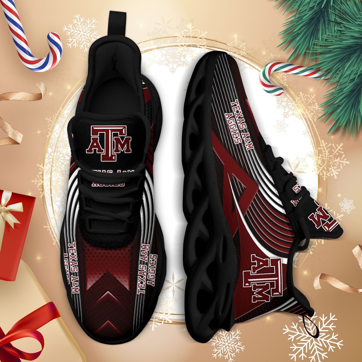 Exas A&m Aggies Ncaa2-max Soul Sneakers For This Season Tu26838 Perfect Choice Sport Beautiful Printing