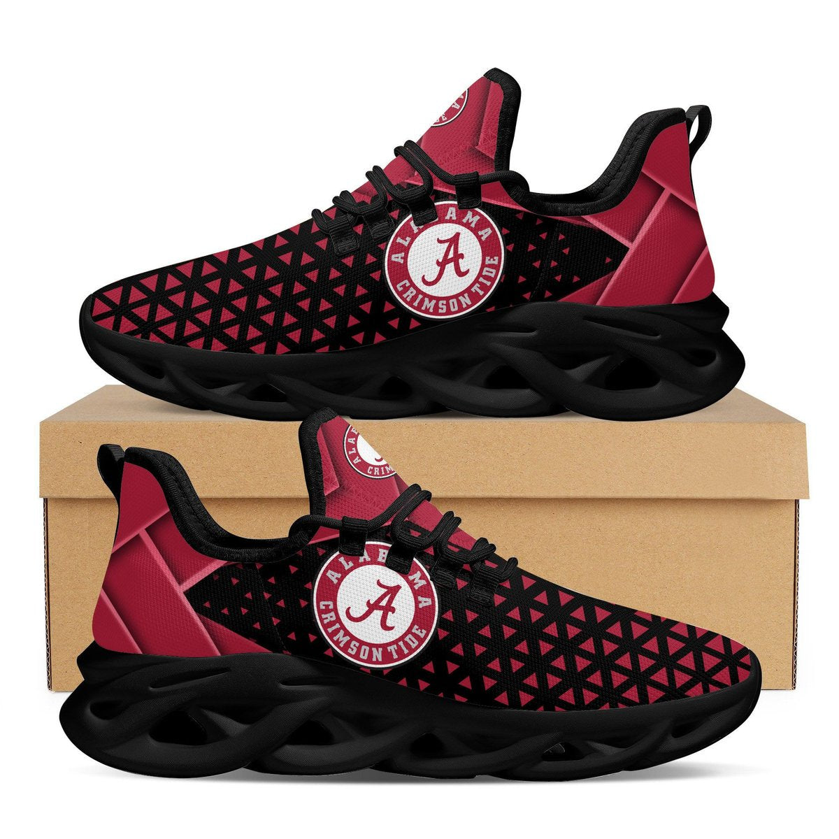 Alabama Crimson Tide American Football Max Soul Sneakers Running Sports Shoes For Men Women Full Size For Men Women
