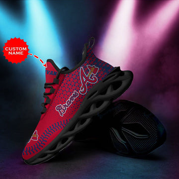 Atlanta Braves Custom Personalized Max Soul Sneakers Running Sports Shoes For Men Women For Men Women