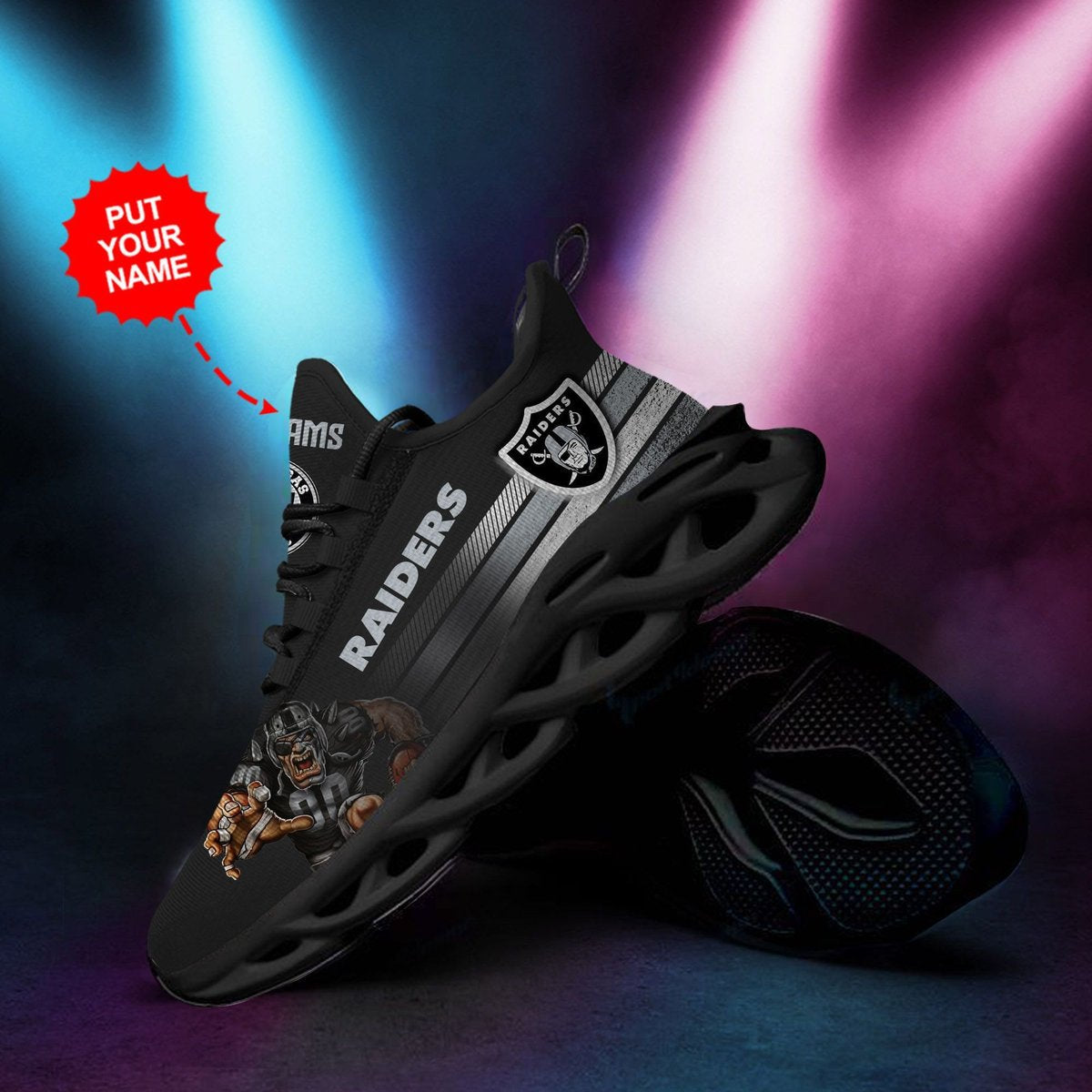 Las Vegas Raiders Custom Personalized Max Soul Sneakers Running Sports Shoes For Men Women For Men Women