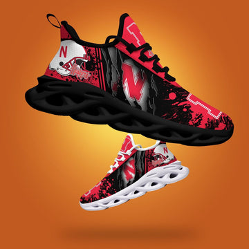 Nebraska Cornhuskers Ncaa2 Max Soul Sneakers New Trending Gift For Sport Lovers, Perfect Choice Camping Travel For Men Women