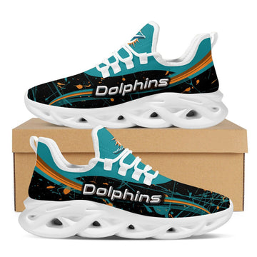 Miami Dolphins Splash Colors Design Trending Max Soul Clunky Sneaker Shoes For Mens Womensamerican Football Team Fans For Men Women