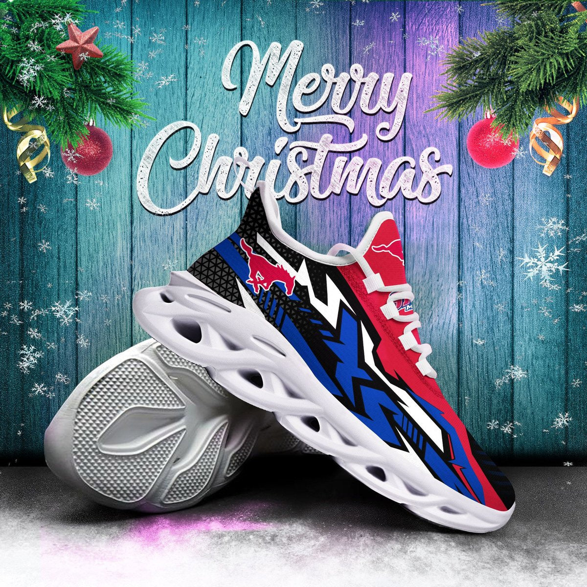 Smu Mustangs Ncaa3-max Soul Sneakers Christmas Td26802 Perfect Choice Sport Beautiful Printing For Men Women