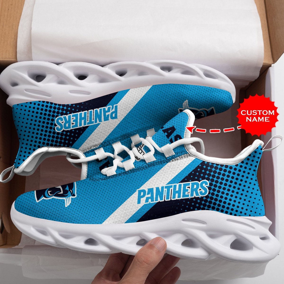 Carolina Panthers Custom Personalized Max Soul Sneakers Running Sports Shoes For Men Women For Men Women