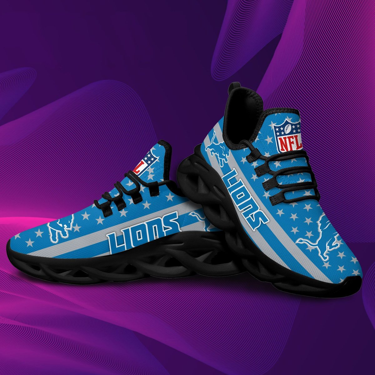 Detroit Lions Max Soul Sneakers Running Sports Shoes For Men Women For Men Women