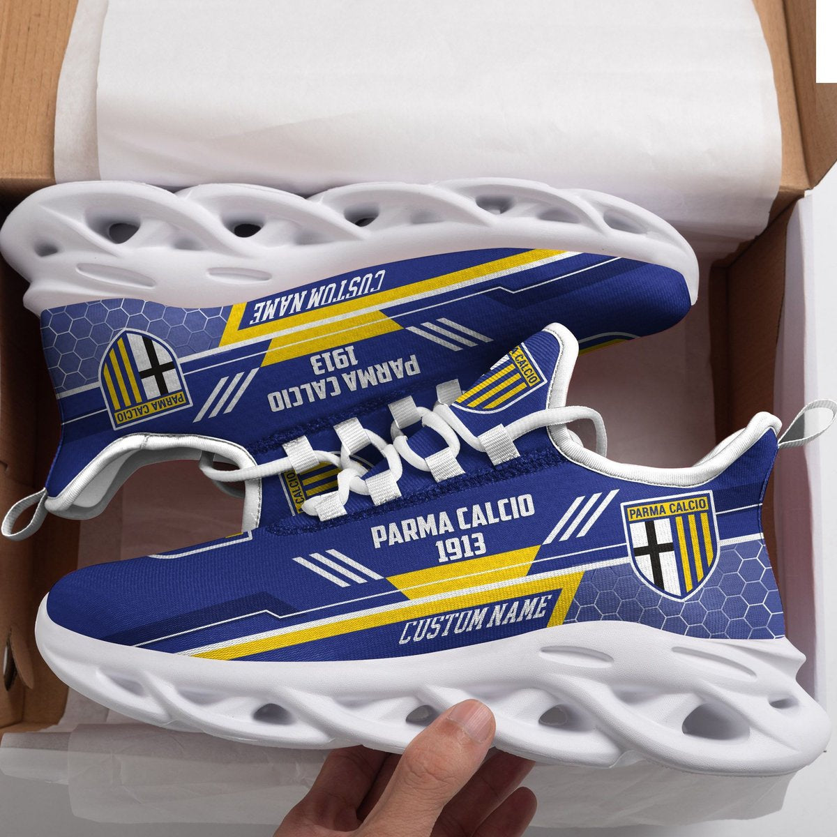 Parma Calcio Custom Personalized Max Soul Sneakers Running Sports Shoes For Men Women Football Fan Football Fan For Men Women