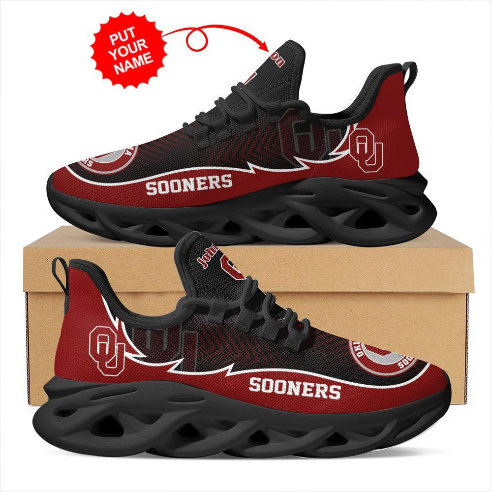 Oklahoma Sooners Custom Name Personalized Max Soul Sneakers Running Sports Shoes For Men Women For Men Women