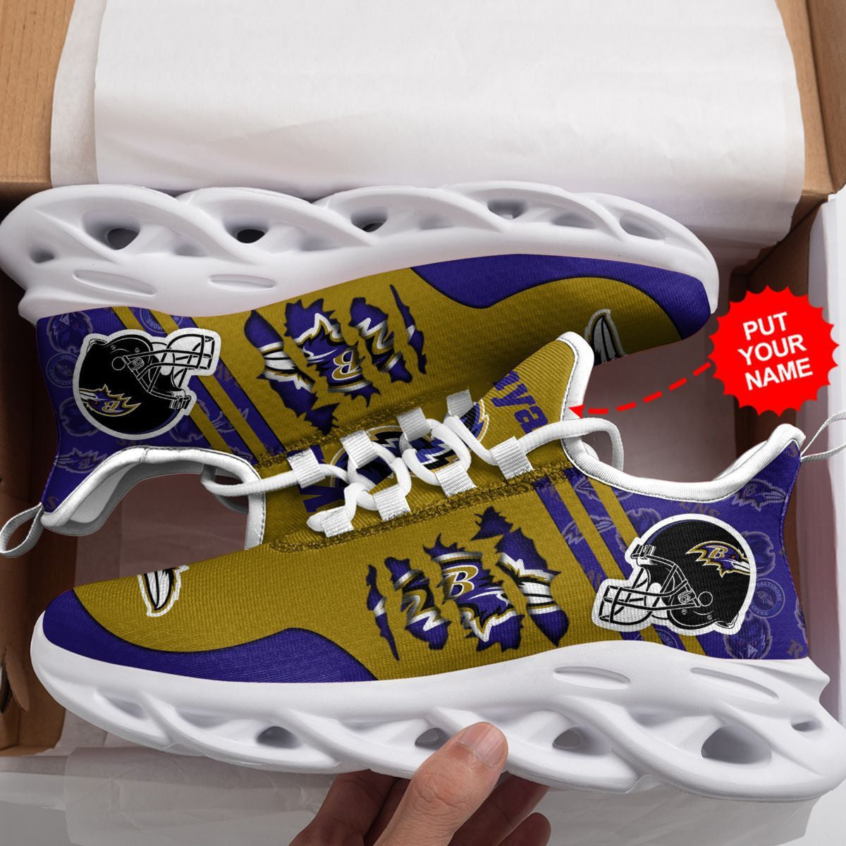 Baltimore Ravens Custom Personalized Max Soul Sneakers Running Sports Shoes For Men Women For Men Women