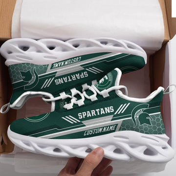 Michigan State Spartans Custom Personalized Max Soul Sneakers Running Sports Shoes For Men Women Football Fan Football Fan Michigan State
