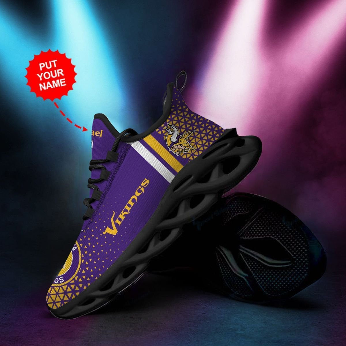 Minnesota Vikings Custom Personalized Max Soul Sneakers Running Sports Shoes For Men Women For Men Women