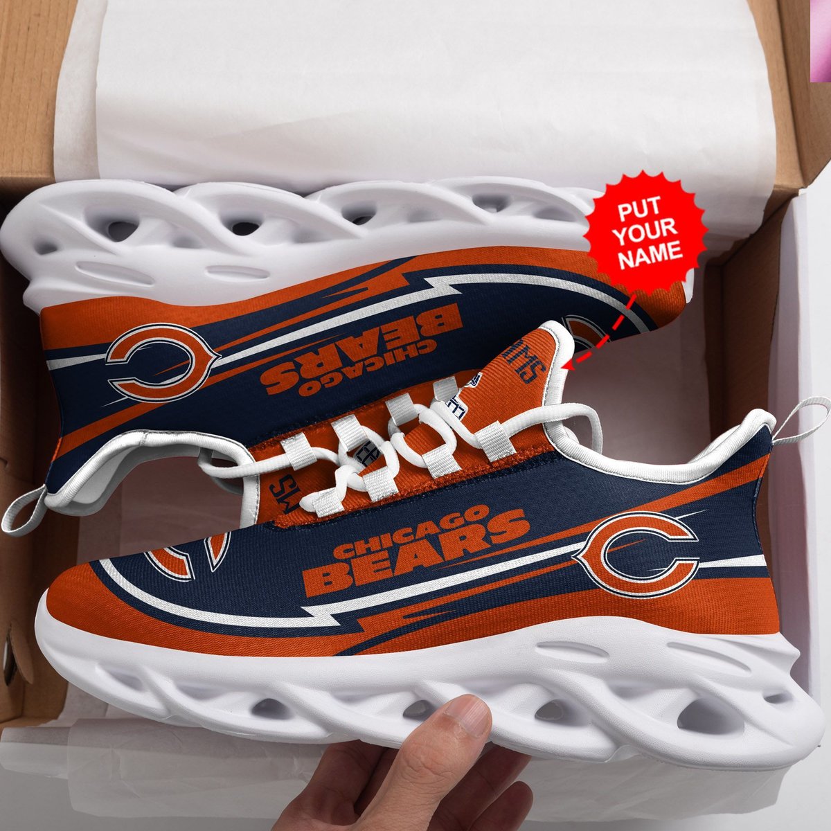 Chicago Bears Custom Personalized Max Soul Sneakers Running Sports Shoes For Men Women For Men Women