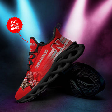 Nebraska Cornhuskers Custom Personalized Max Soul Sneakers Running Sports Shoes For Men Women For Men Women