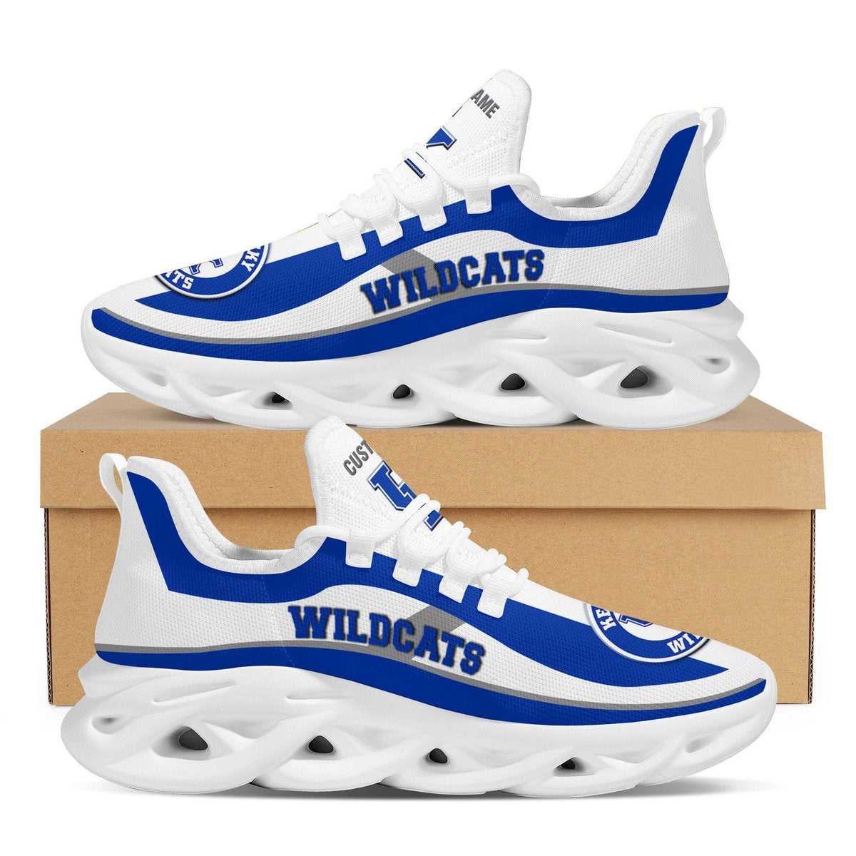 Kentucky Wildcats Football Team Custom Personalized With Name Max Soul Sneakers Running Sports Shoes For Men Women For Men Women