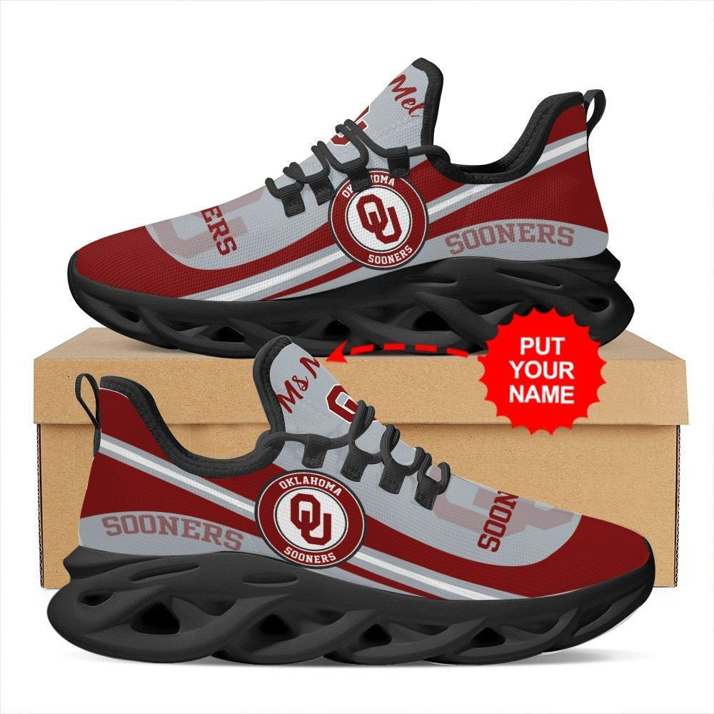 Oklahoma Sooners Custom Name Personalized Max Soul Sneakers Running Sports Shoes For Men Women For Men Women