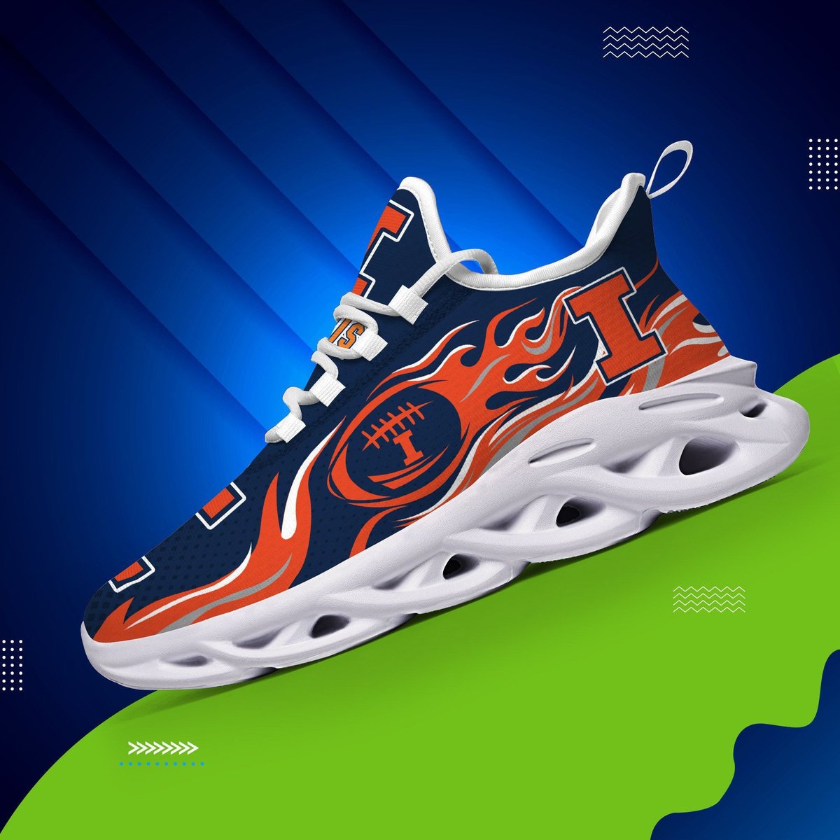 Illinois Fighting Illini Max Soul Sneaker Dtms169073 For Men Women