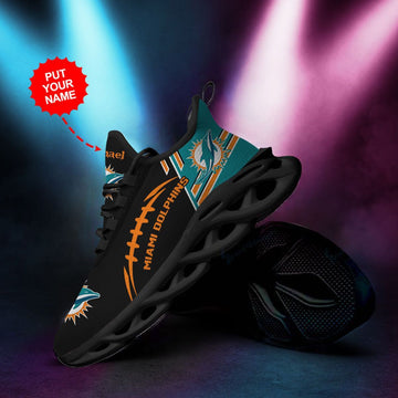 Miami Dolphins Custom Personalized Max Soul Sneakers Running Sports Shoes For Men Women For Men Women