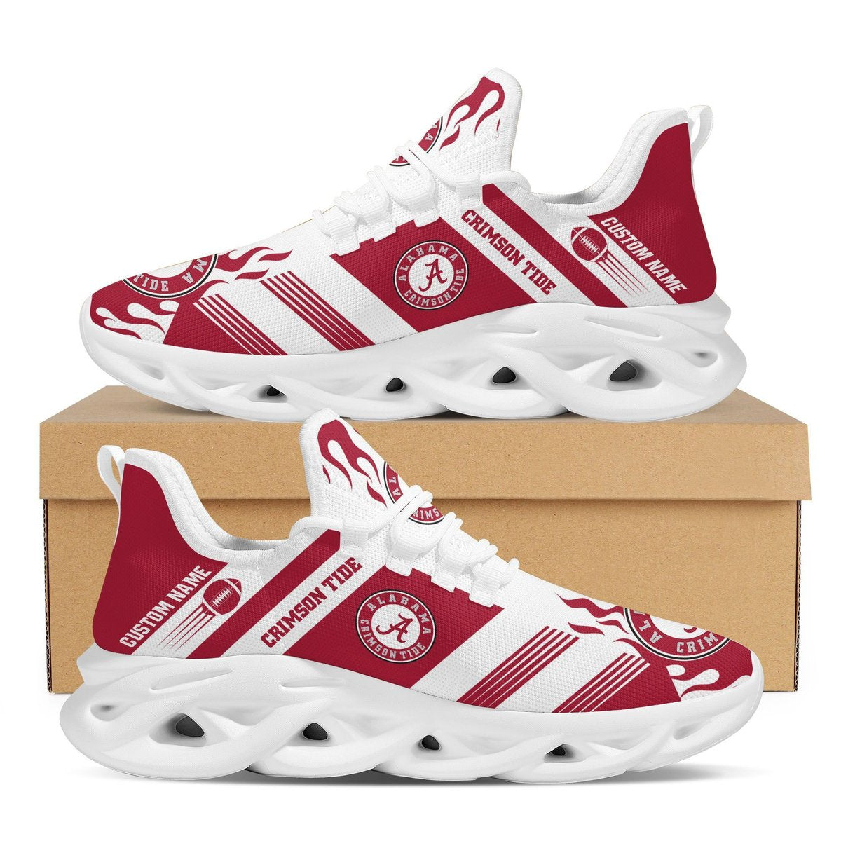 Alabama Crimson Tide Custom Personalized Max Soul Sneakers Running Sports Shoes For Men Women University Of Alabama For Men Women