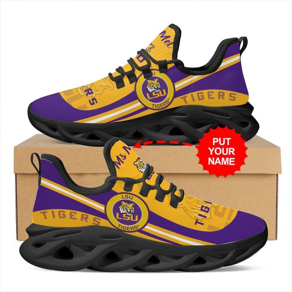 Lsu Tigers Custom Name Personalized Max Soul Sneakers Running Sports Shoes For Men Women For Men Women