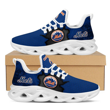 New York Mets Cracked Design Trending Max Soul Clunky Sneaker Shoes Custom Name Personalized For Mens Womens Fans For Men Women