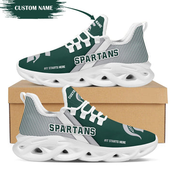 Michigan State Spartans Custom Personalized Max Soul Sneakers Running Sports Shoes For Men Women Michigan State University For Men Women