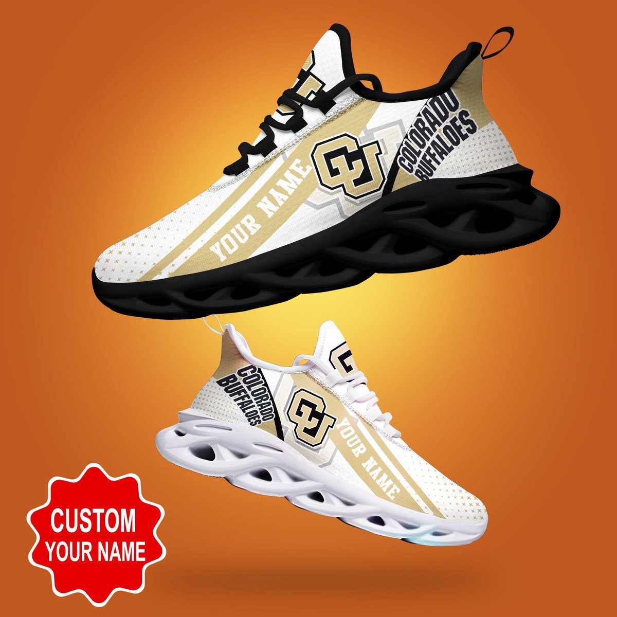 Olorado Buffaloes Ncaa3 Personalized Max Soul Sneakers New Trending Gift For Sport Lovers, Perfect Choice Camping Travel
