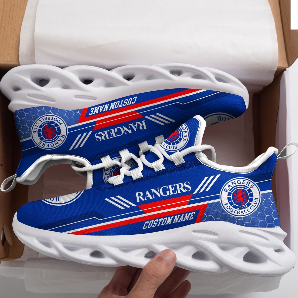 Rangers F.c Custom Personalized Max Soul Sneakers Running Sports Shoes For Men Women Football Fan Football Fan For Men Women