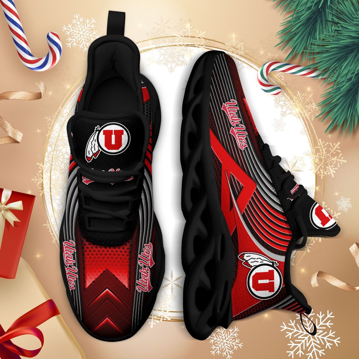 Tah Utes Ncaa2-max Soul Sneakers For This Season Tu26838 Perfect Choice Sport Beautiful Printing