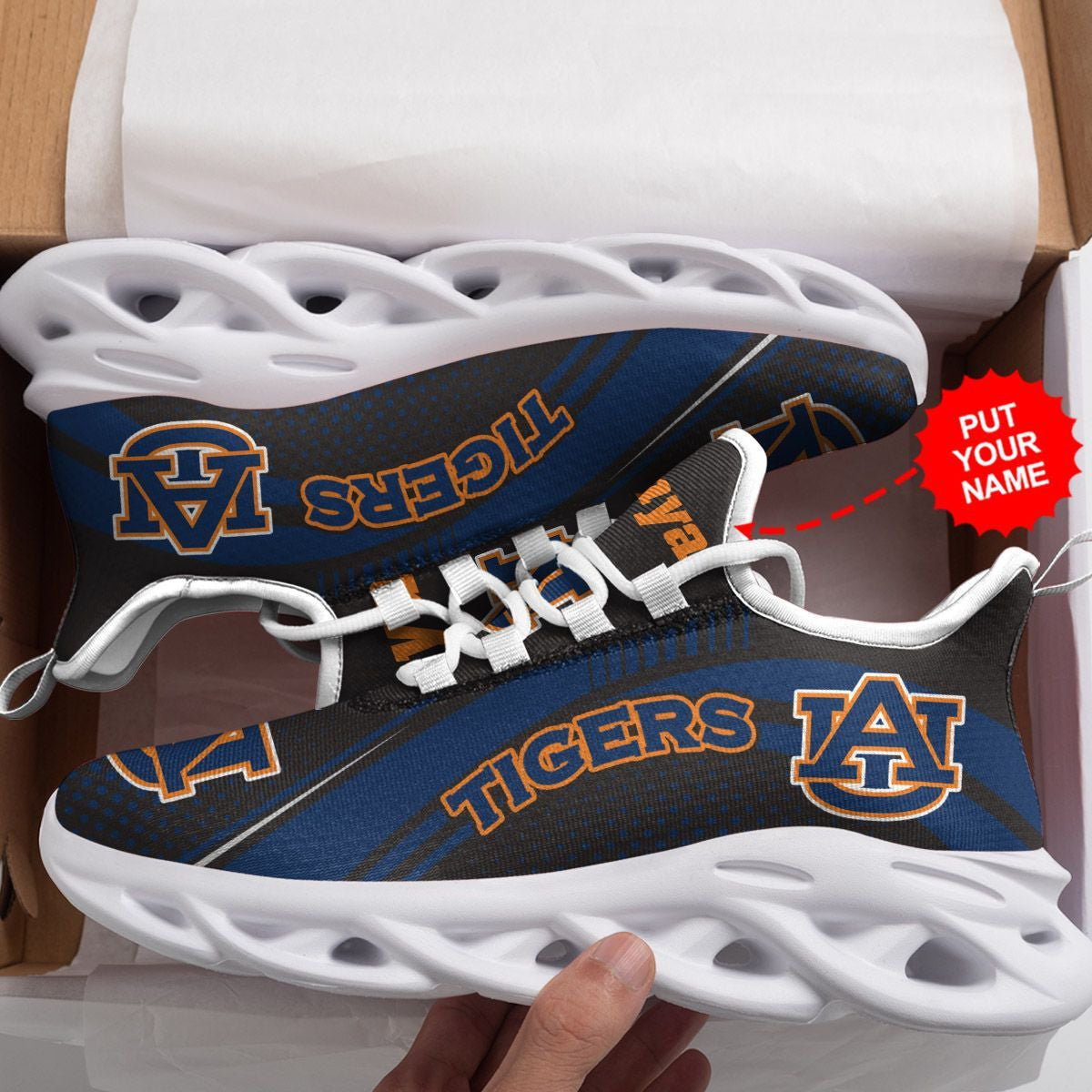 Auburn Tigers Custom Personalized Max Soul Sneakers Running Sports Shoes For Men Women For Men Women