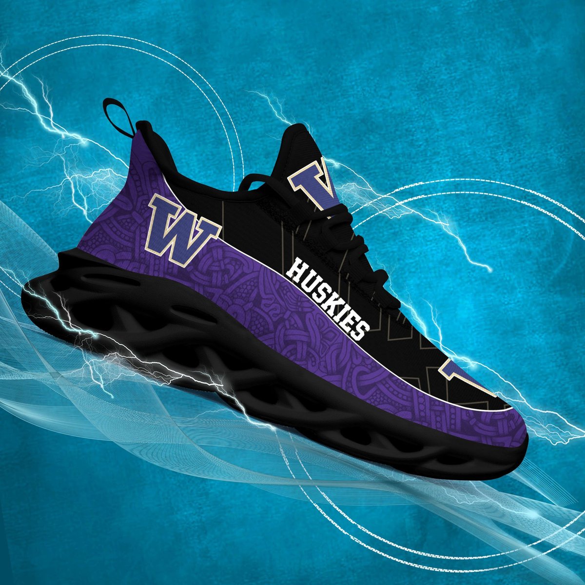 Ashington Huskies Ncaa1 Max Soul Sneakers New Trending Gift For Sport Lovers, Perfect Choice Camping Travel