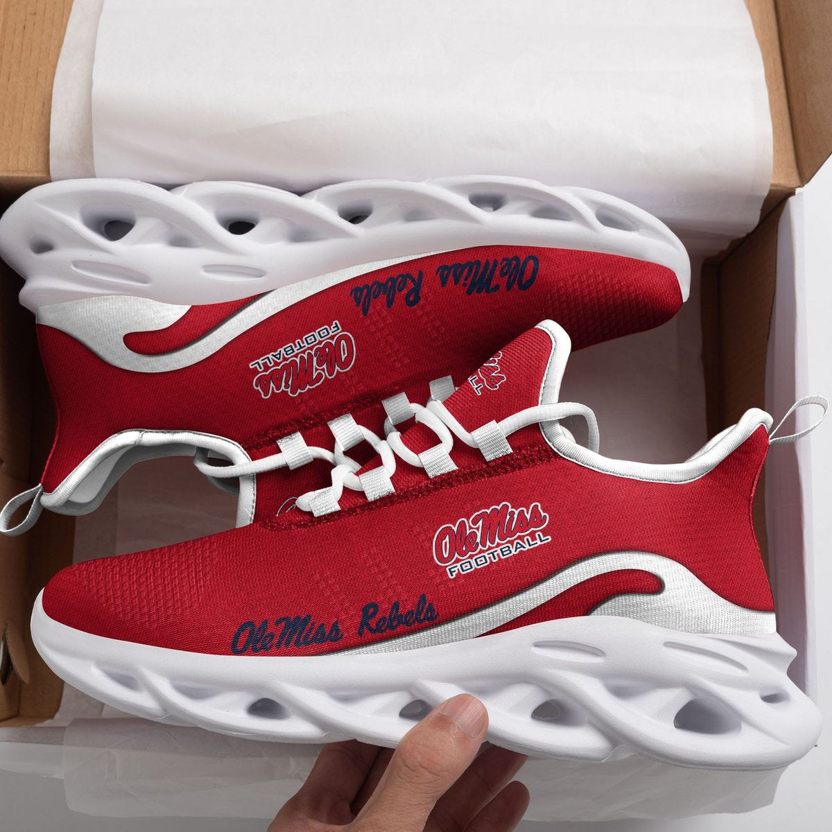 Caa Ole Miss Rebels New Trending Max Soul Clunky Sneaker Premium Shoes Gift For Sport Lovers