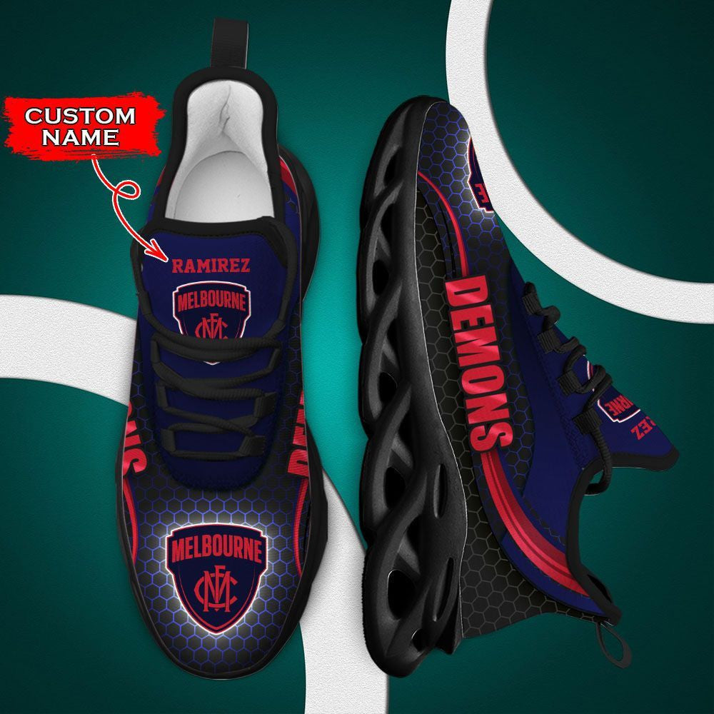 Melbourne Demons Max Soul Shoes Luxury Afl Custom Name 01 M3htn0805 For Men Women