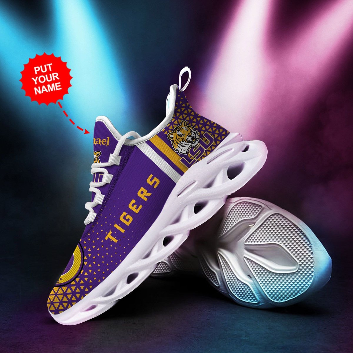 Lsu Tigers Custom Personalized Max Soul Sneakers Running Sports Shoes For Men Women For Men Women