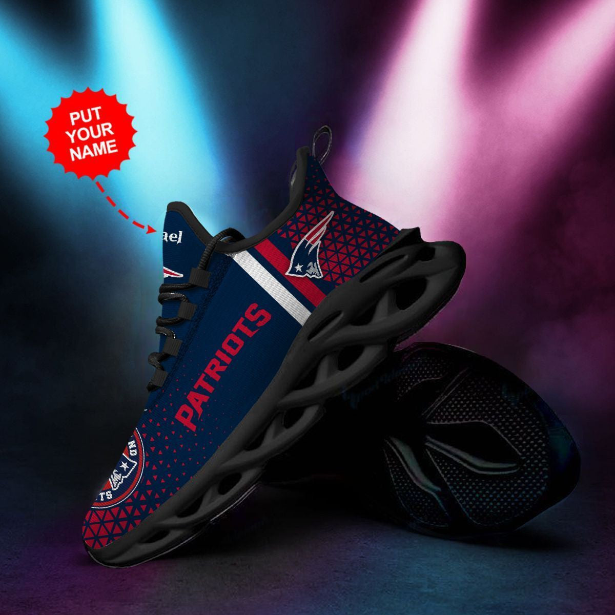New England Patriots Custom Personalized Max Soul Sneakers Running Sports Shoes For Men Women For Men Women