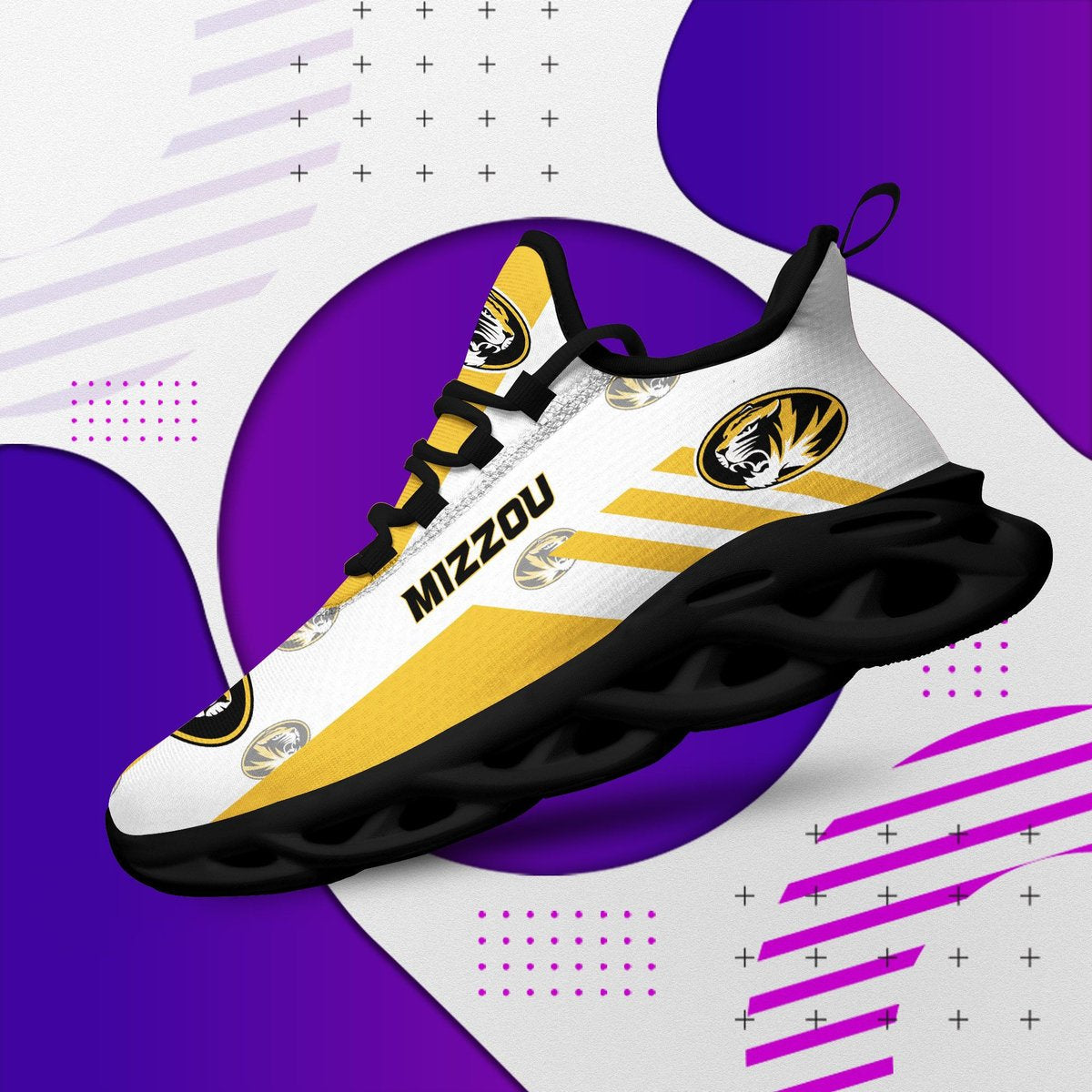 Missouri Tigers Ncaa2 Personalized Max Soul Sneakers New Trending Gift For Sport Lovers, Perfect Choice Camping Travel For Men Women