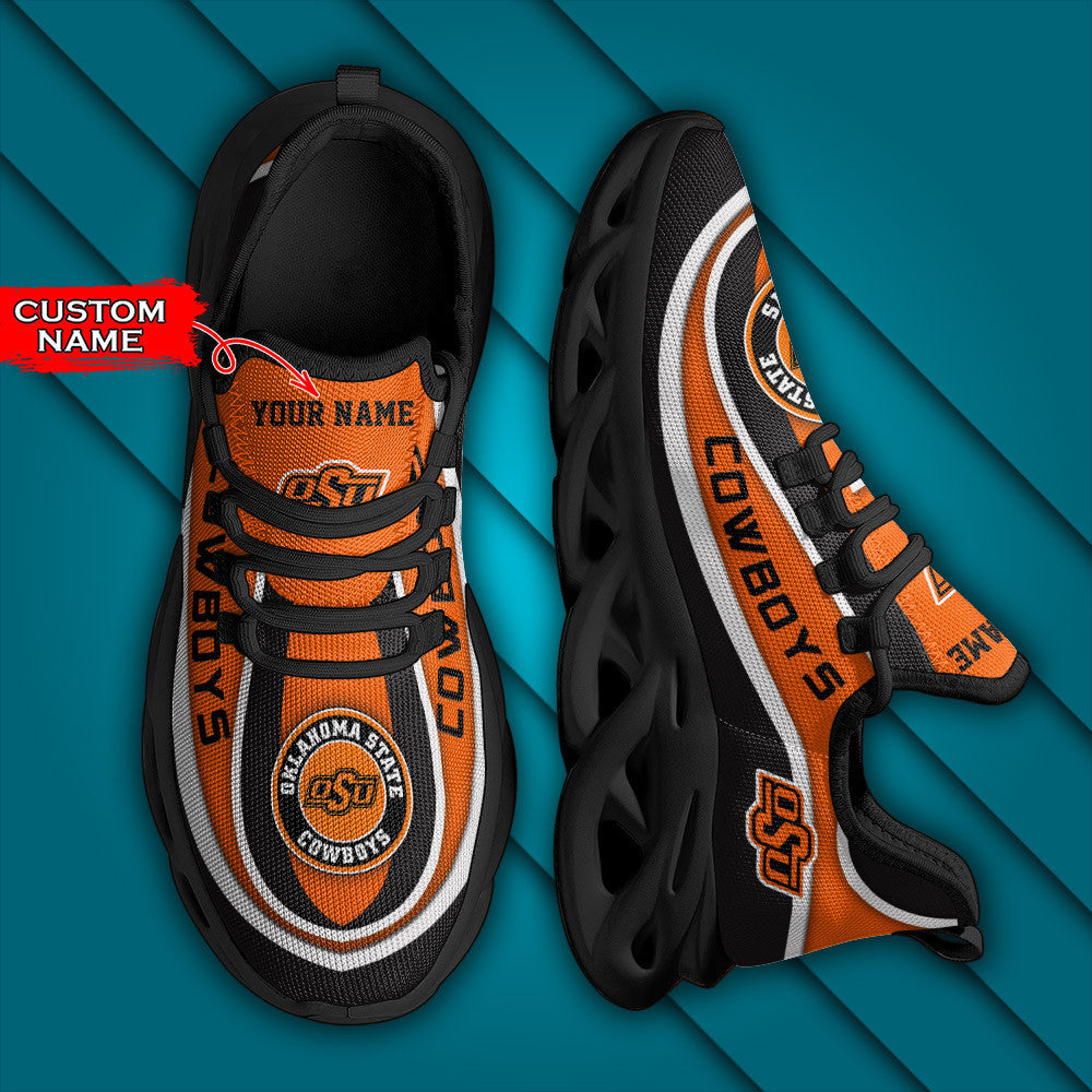 Ncaa Oklahoma State Cowboys Max Soul Sneaker Personalized Custom Name Gift For Sport Lovers For Men Women