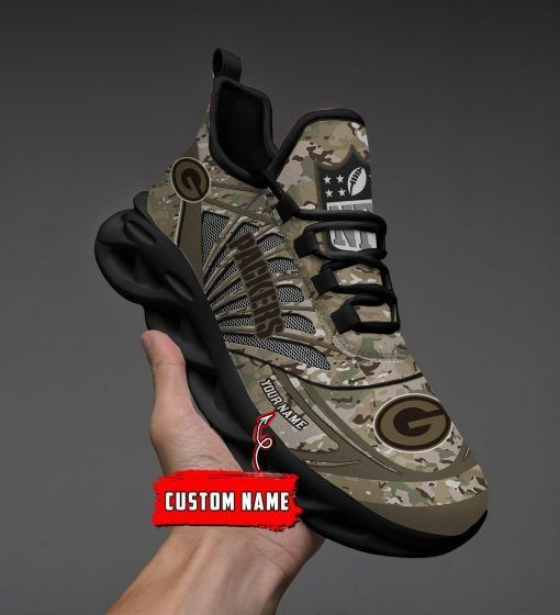 Reen Bay Packers Nfl Personalized Camo Max Soul Shoes
