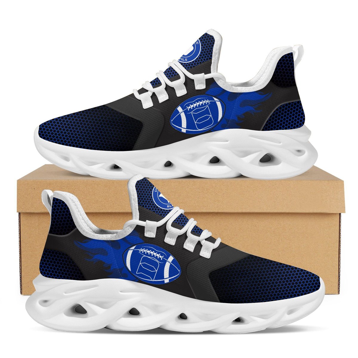 Duke Blue Devils Fire Ball Max Soul Sneakers Running Sports Shoes For Men Women Football Fans For Men Women