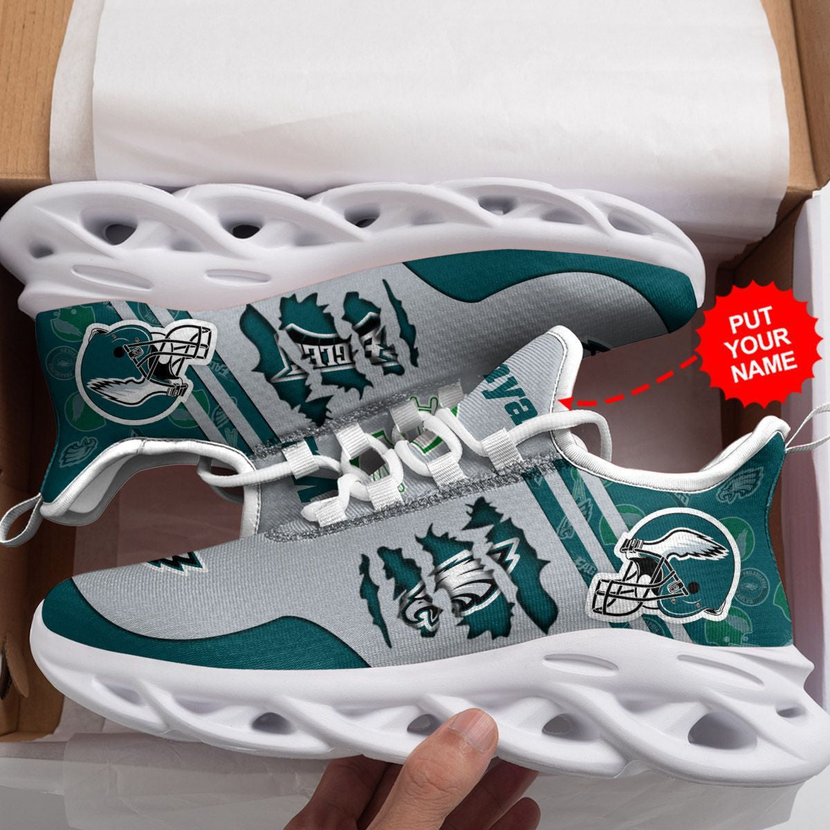 Philadelphia Eagles Custom Personalized Max Soul Sneakers Running Sports Shoes For Men Women For Men Women