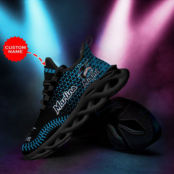 Miami Marlins Custom Personalized Max Soul Sneakers Running Sports Shoes For Men Women For Men Women