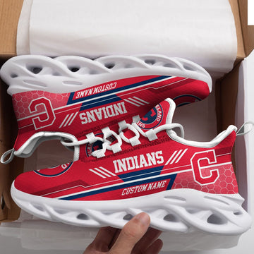 Cleveland Indians Custom Personalized Max Soul Sneakers Running Sports Shoes For Men Women Football Fan Football Fan For Men Women