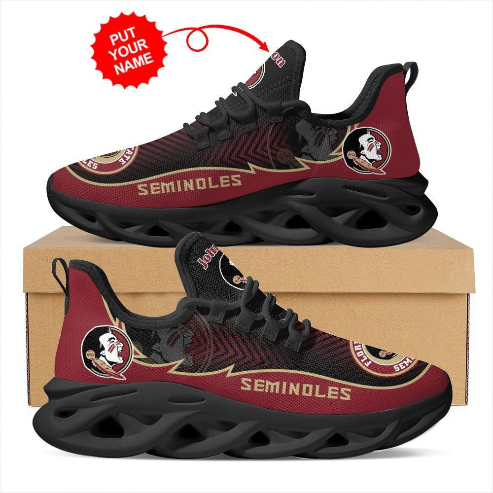 Florida State Seminoles Custom Name Personalized Max Soul Sneakers Running Sports Shoes For Men Women For Men Women