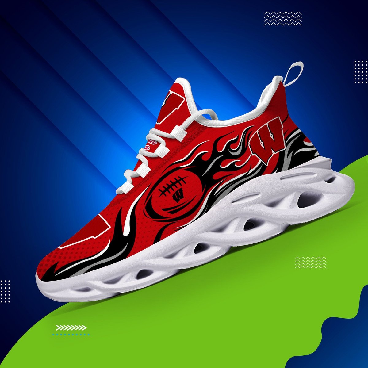 Wisconsin Badgers Max Soul Sneaker Dtms169074 For Men Women